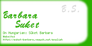 barbara suket business card