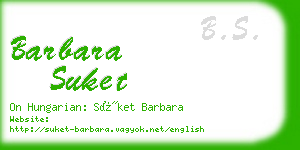 barbara suket business card